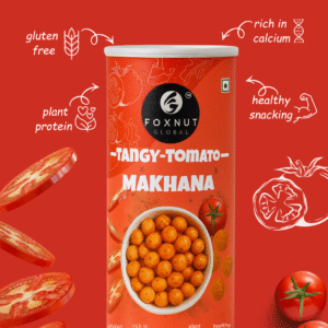 Tangy Tomato Makhana | 80g | Jar of 1 | by Foxnut Global