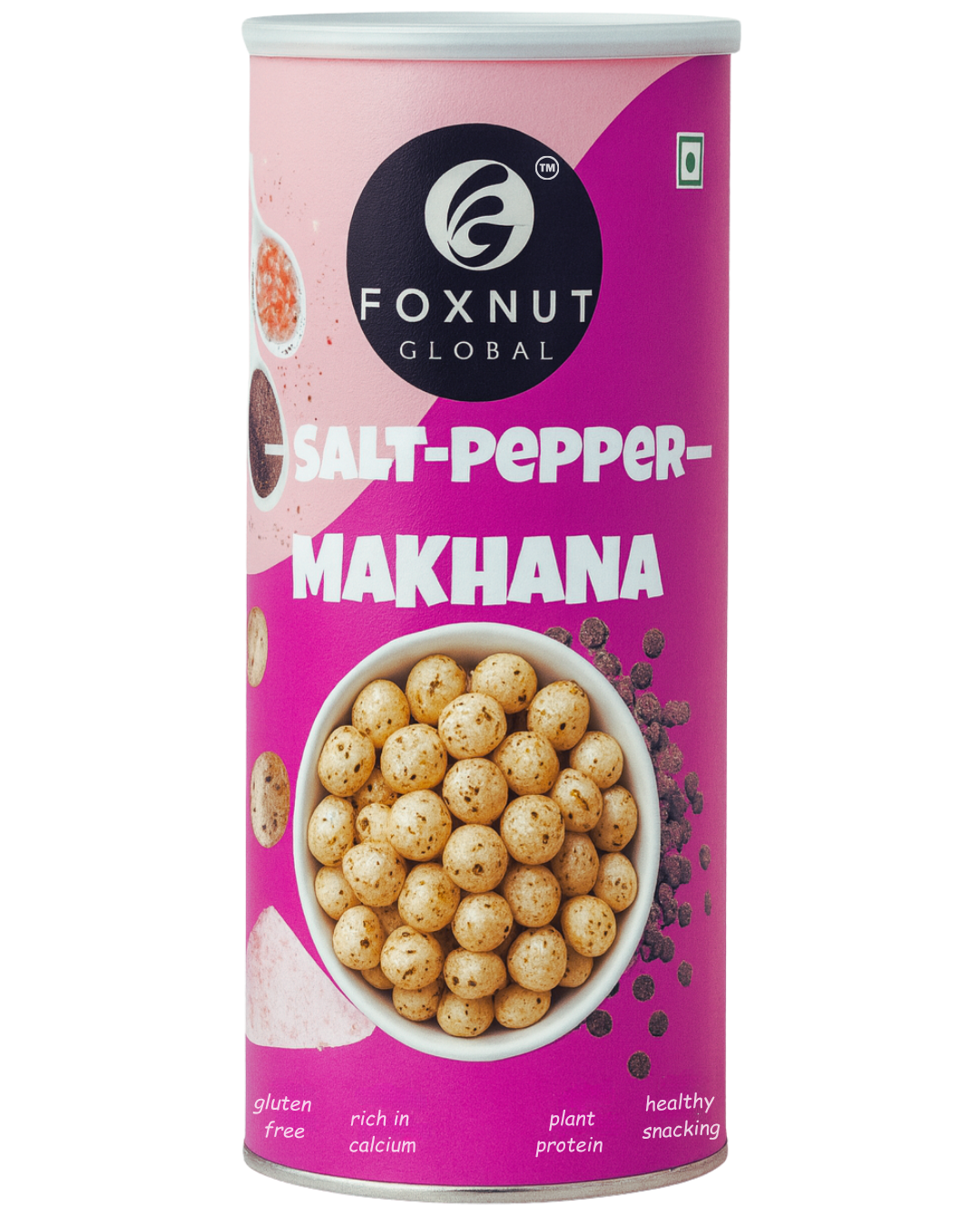 Himalayan Salt & Pepper Makhana | 80g | Pack of 1 | by Foxnut Global - Image 2