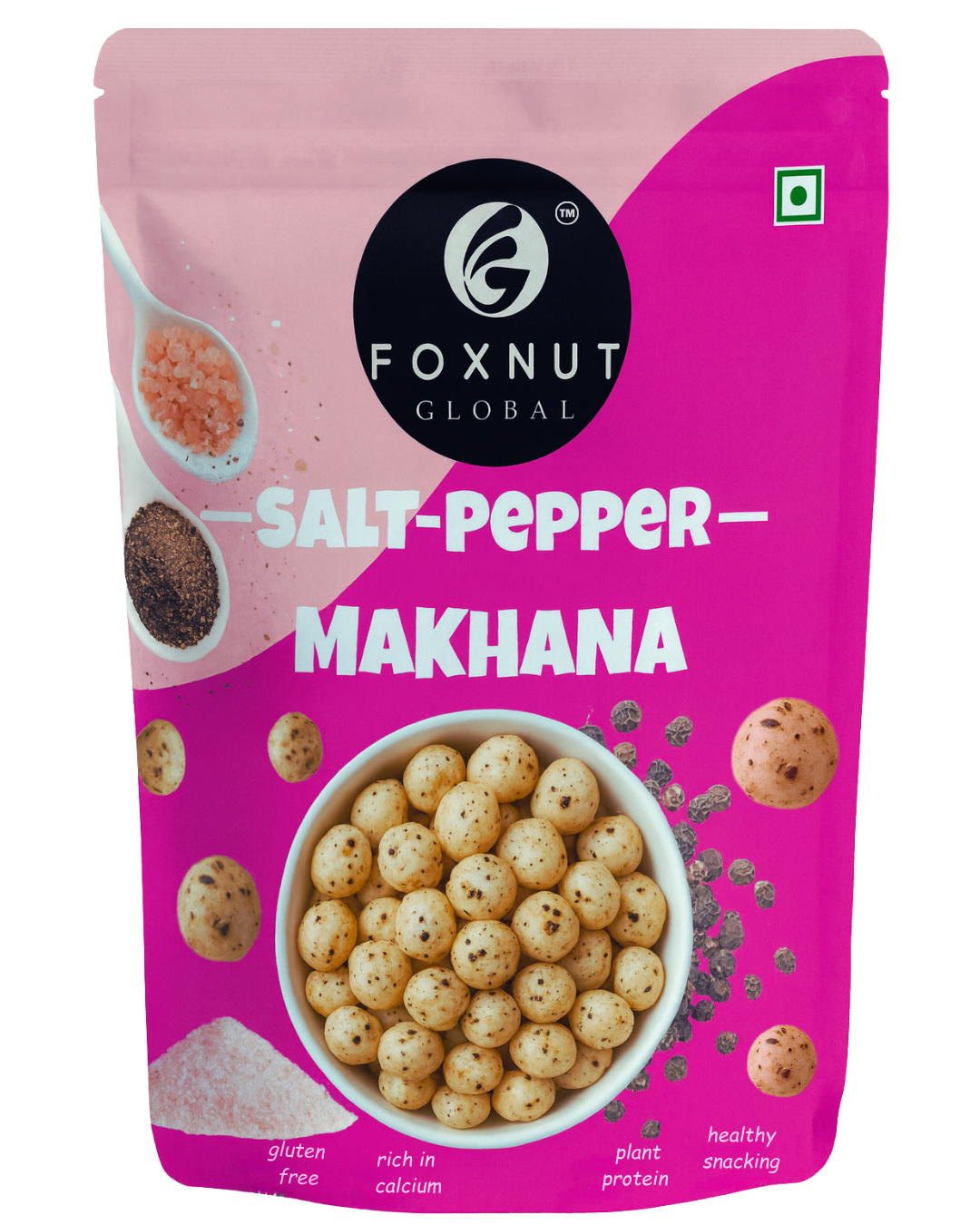 Himalayan Salt & Pepper Makhana | 40g | Pack of 1 | by Foxnut Global - Image 2