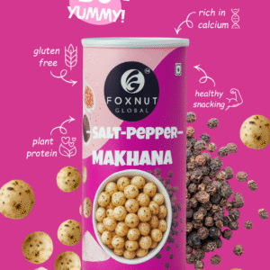 Himalayan Salt & Pepper Makhana | 80g | Pack of 1 | by Foxnut Global